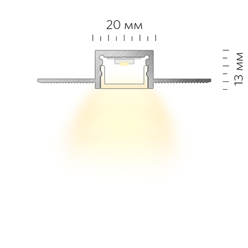 Интегрируемый светодиодный профиль LINEAR 2013 F