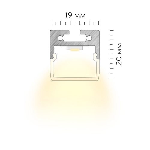 Светодиодный накладной профиль LINEAR 1911 N