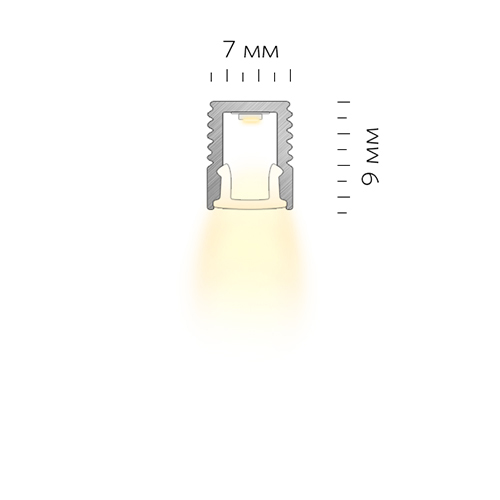 Светодиодный накладной профиль LINEAR 0709 N