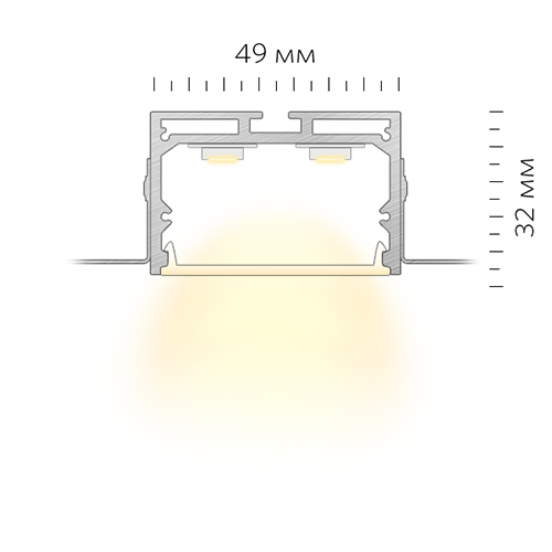 Интегрируемый светодиодный профиль LINEAR 4932 IN