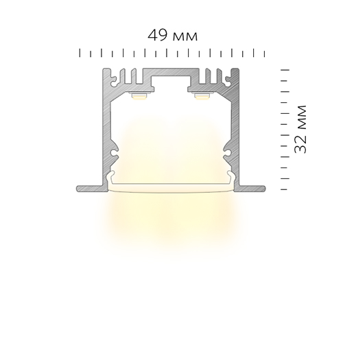 Встраиваемый светодиодный профиль LINEAR 4932 V