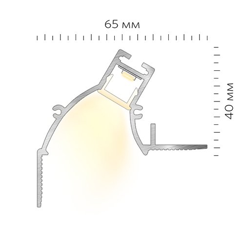 Светодиодный профиль для контурной подсветки LINEAR 3840 U F