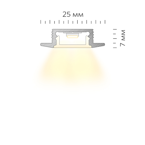 Встраиваемый светодиодный профиль LINEAR 2507 V