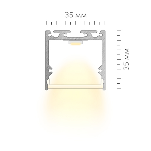 Светодиодный накладной профиль LINEAR 3535 N