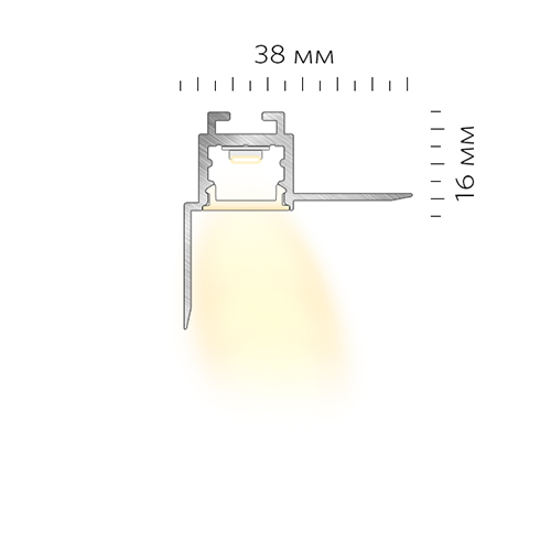 Светодиодный профиль для контурной подсветки LINEAR 1616 U F