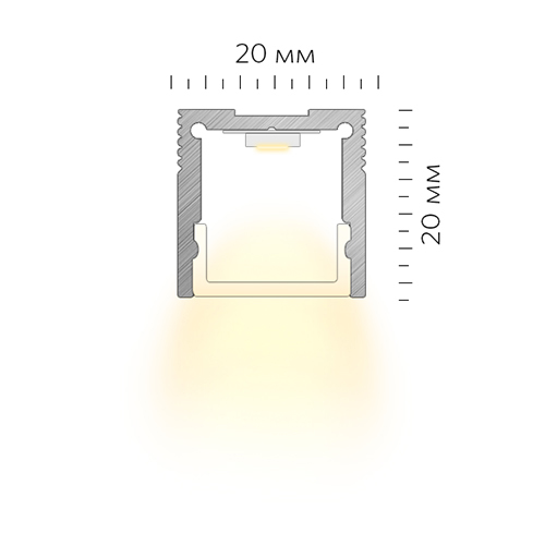 Светодиодный накладной профиль LINEAR 2020 N