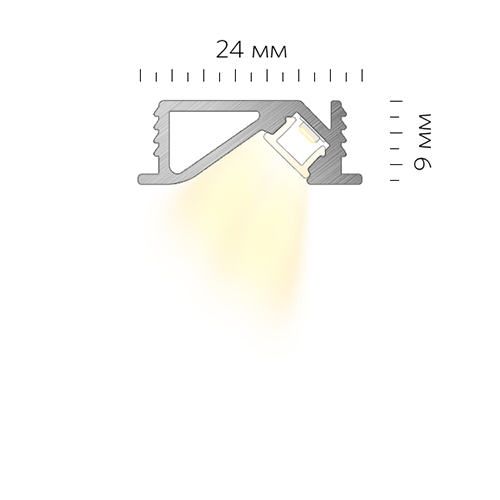 Встраиваемый светодиодный профиль LINEAR 2409 V