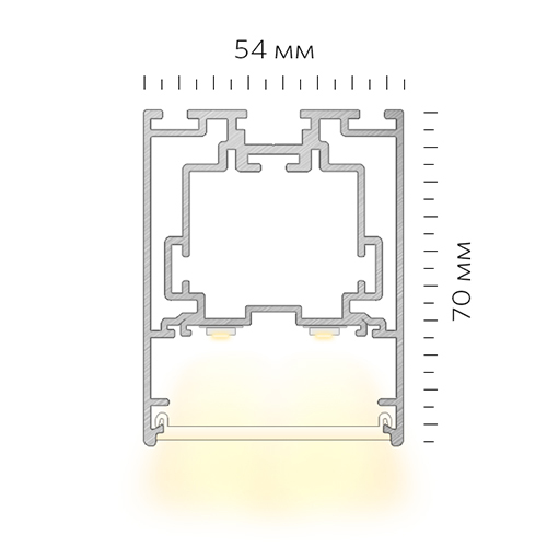 Светодиодный накладной профиль LINEAR 5470 N