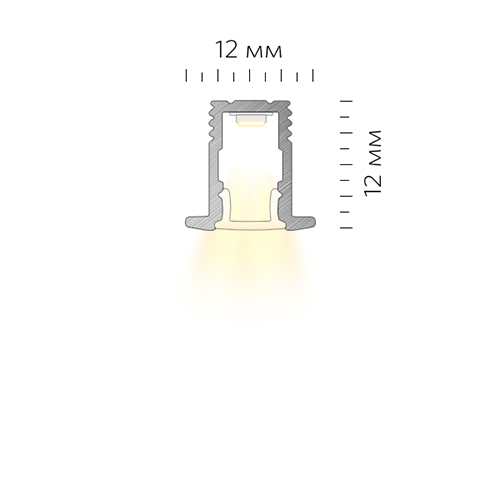 Встраиваемый светодиодный профиль LINEAR 1212 V