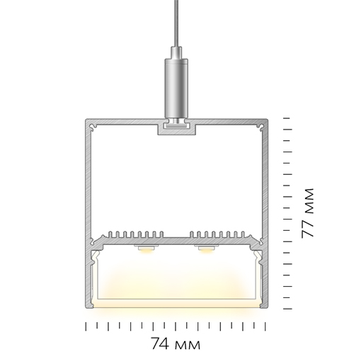 Подвесной светодиодный профиль LINEAR 7477 P
