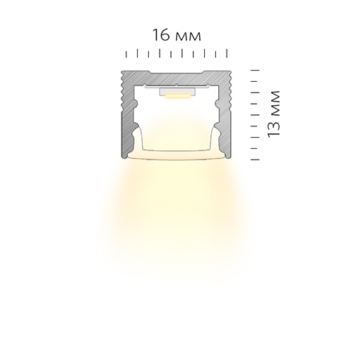 Светодиодный накладной профиль LINEAR 1613 N
