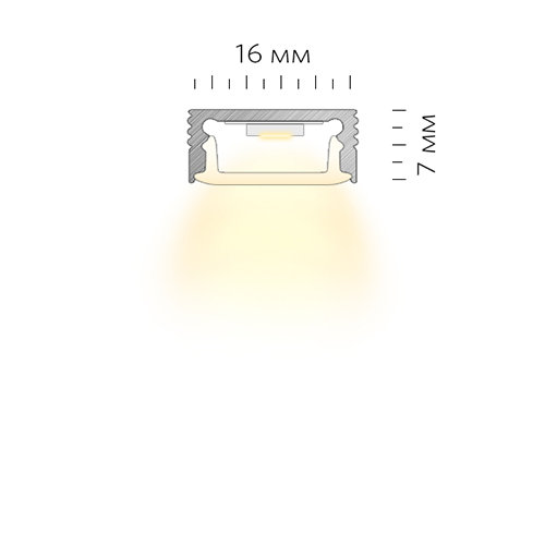 Светодиодный накладной профиль LINEAR 1607 N