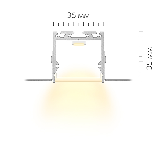 Интегрируемый светодиодный профиль LINEAR 3535 IN