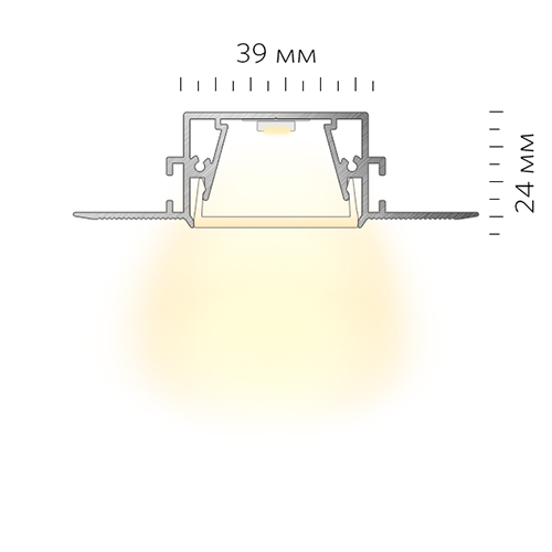 Интегрируемый светодиодный профиль LINEAR 3924 F