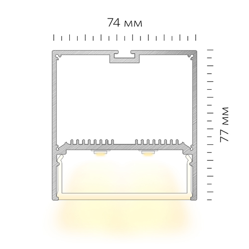 Светодиодный накладной профиль LINEAR 7477 N