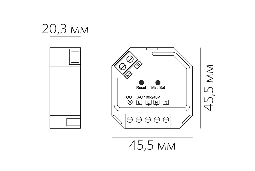 DIMMER ZIGBEE-TRIAC 1CH
