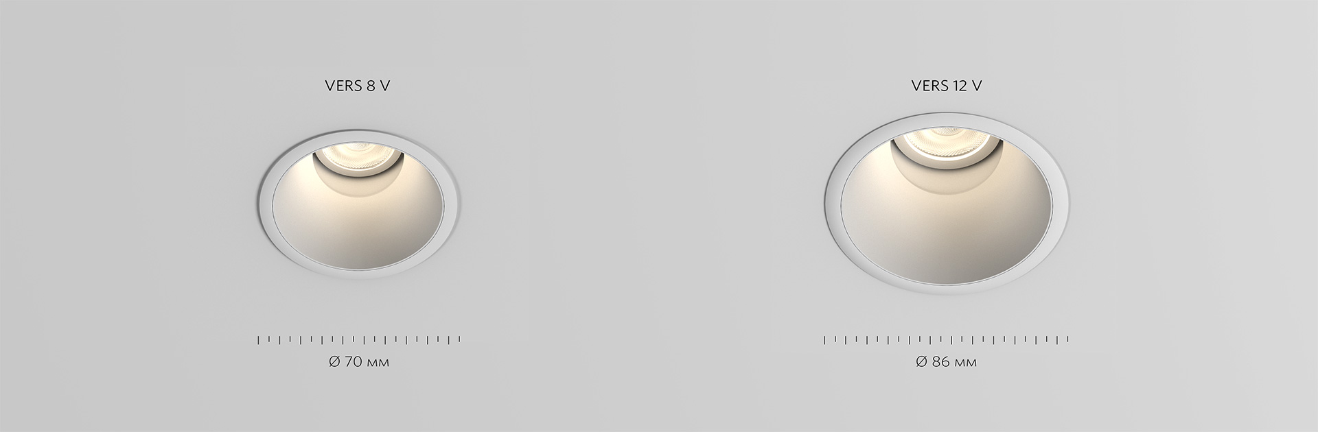 Потолочные светильники VERS V для встраиваемого монтажа