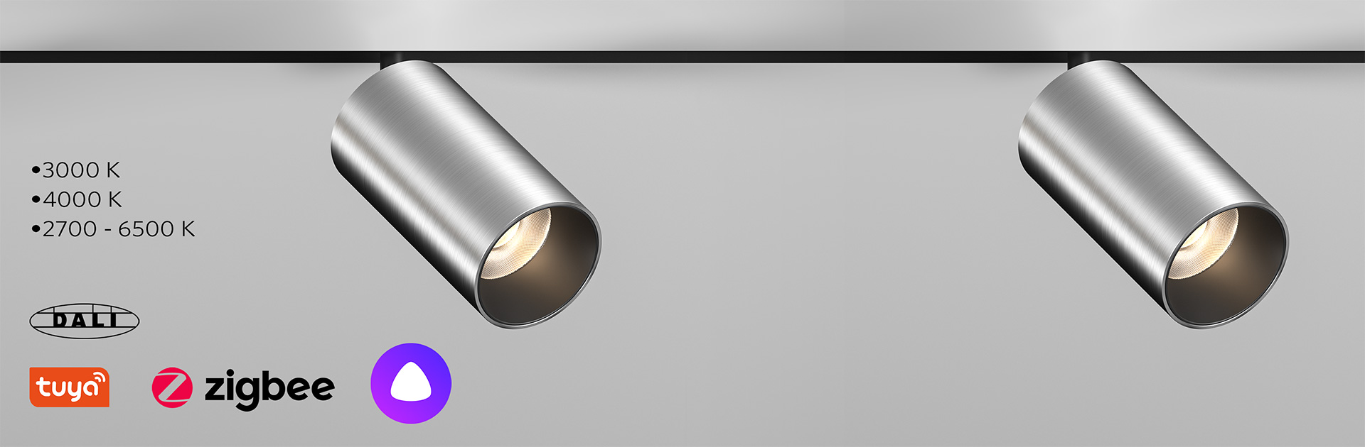 Магнитные поворотные светильники SuperSpike 25 трековой системы Space 48V