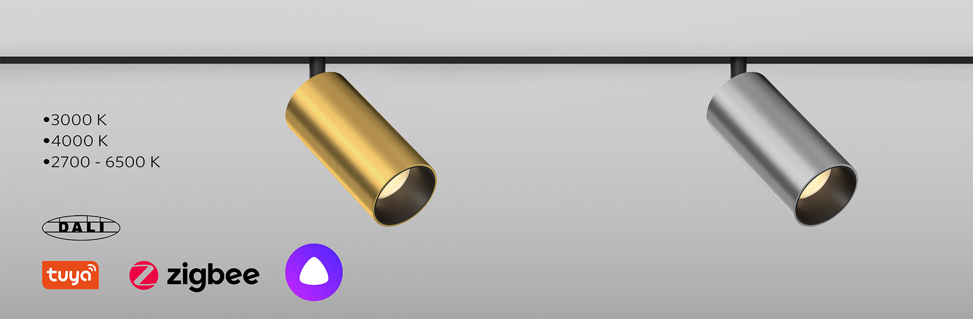 Магнитные поворотные светильники SuperSpike 15 для системы освещения Space 48V