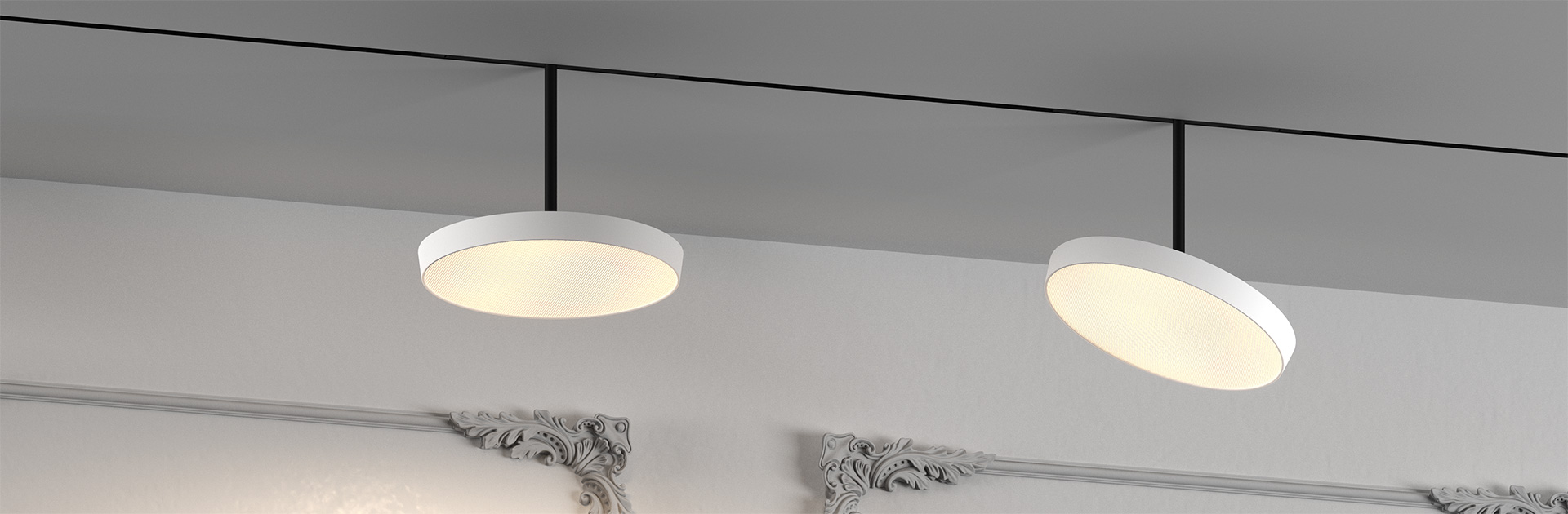 Круглые светодиодные светильники M7 Plate компактной трековой системы M7&nbsp;48V