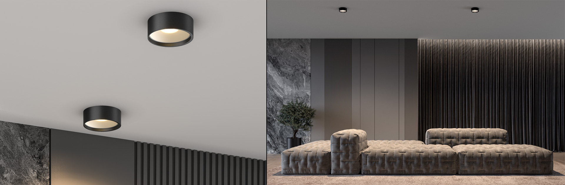 Потолочные светодиодные светильники Uno